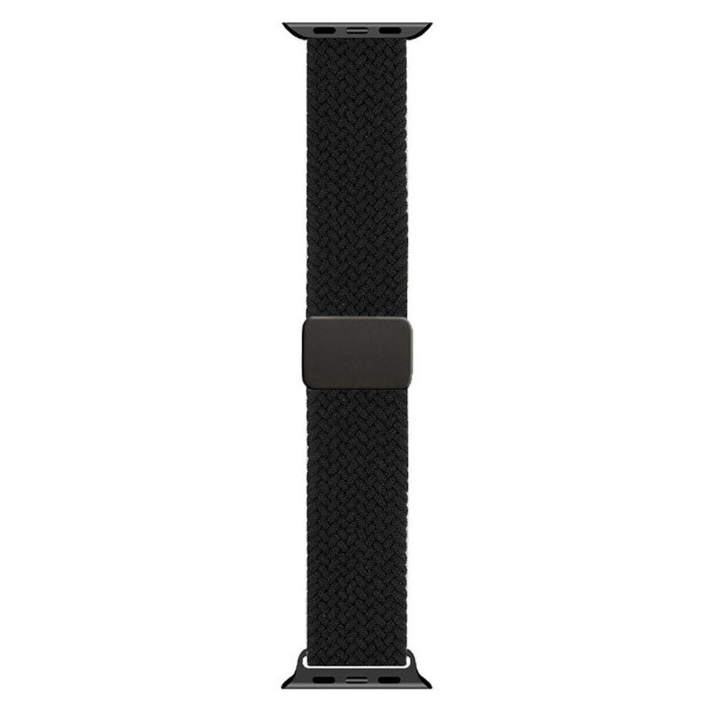 Apple Watch (38/40/SE/41/42 mm) Lippa Nylonstropp med Magnetlås – Svart