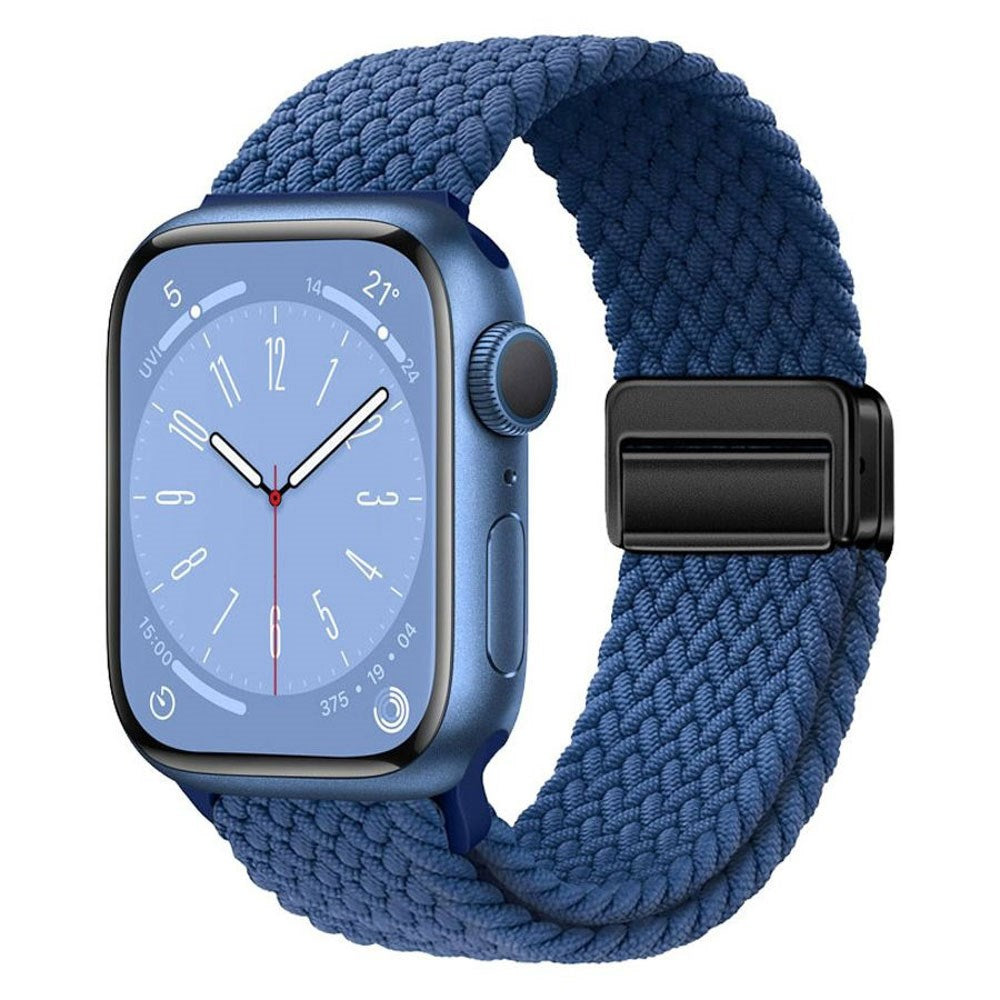 Apple Watch (38/40/SE/41/42 mm) Lippa Nylonstropp med Magnetlås – Blå