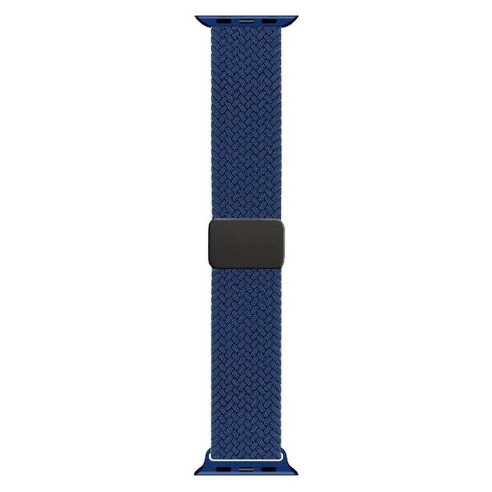 Apple Watch (42/44/SE/45/46/49 mm) Lippa Nylonstropp med Magnetlås – Blå