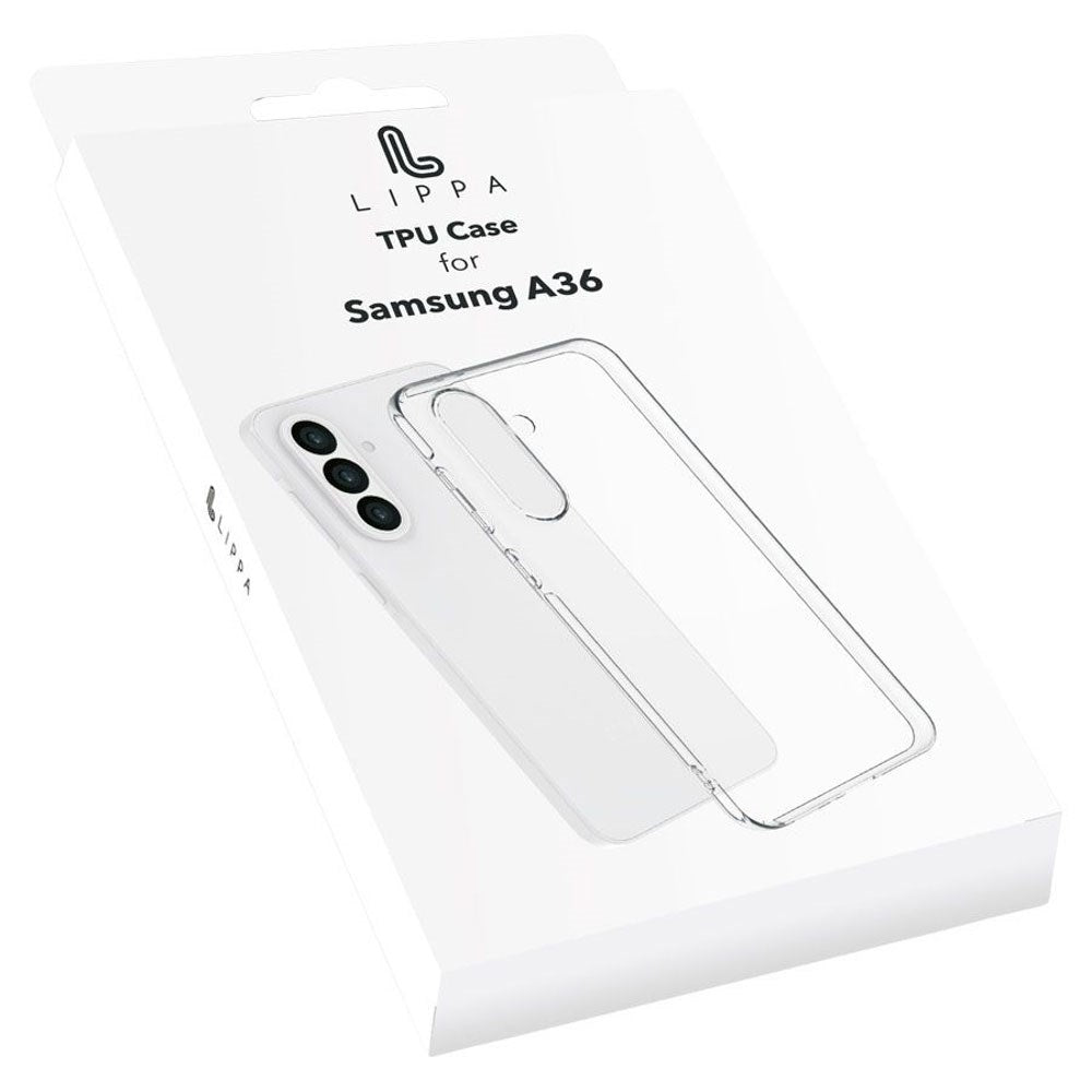Samsung Galaxy A36 Lippa Fleksibelt Plast Deksel - Gjennomsiktig