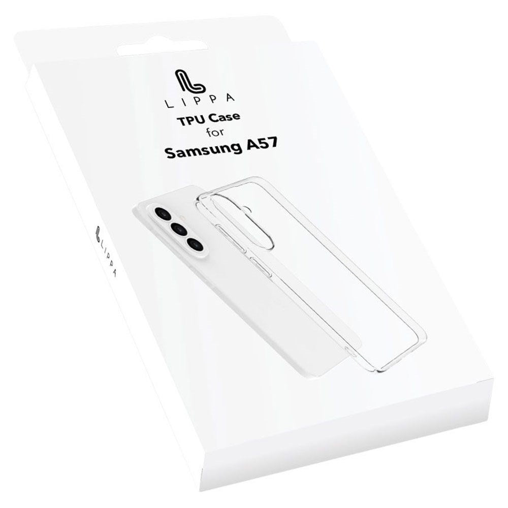 Samsung Galaxy A57 Lippa Fleksibelt Plast Deksel - Gjennomsiktig