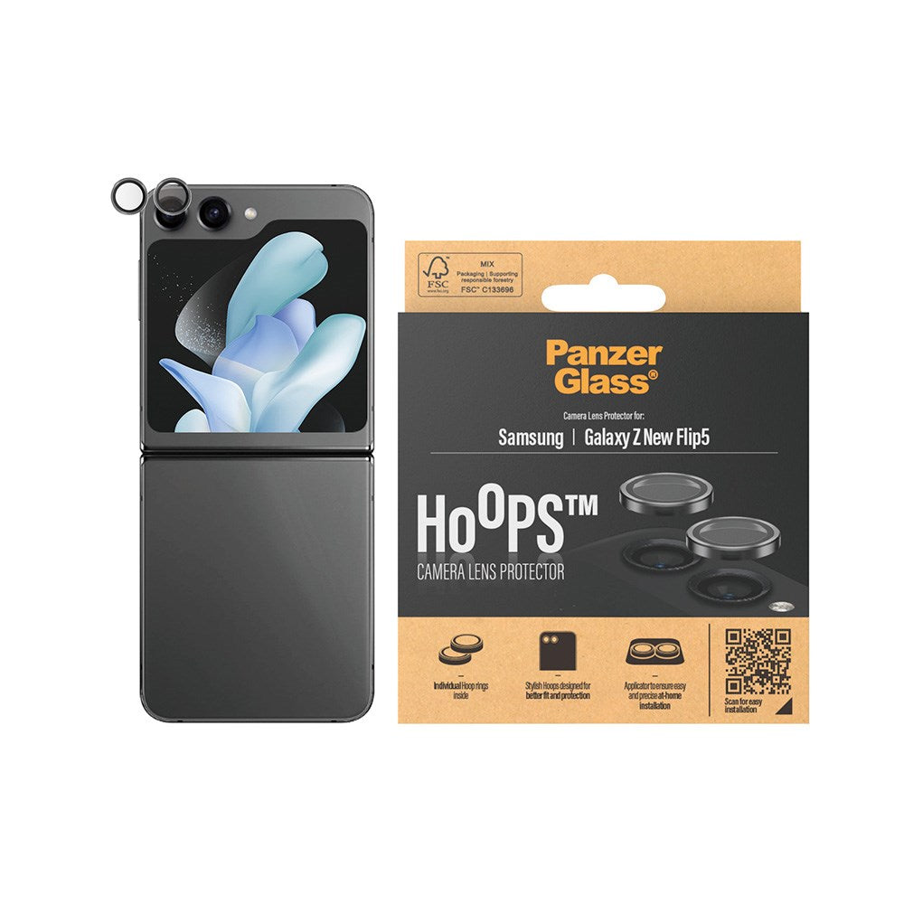 Samsung Galaxy Z Flip5 (5G) PanzerGlass Hoops - Kamerabeskyttelse - Gjennomsiktig