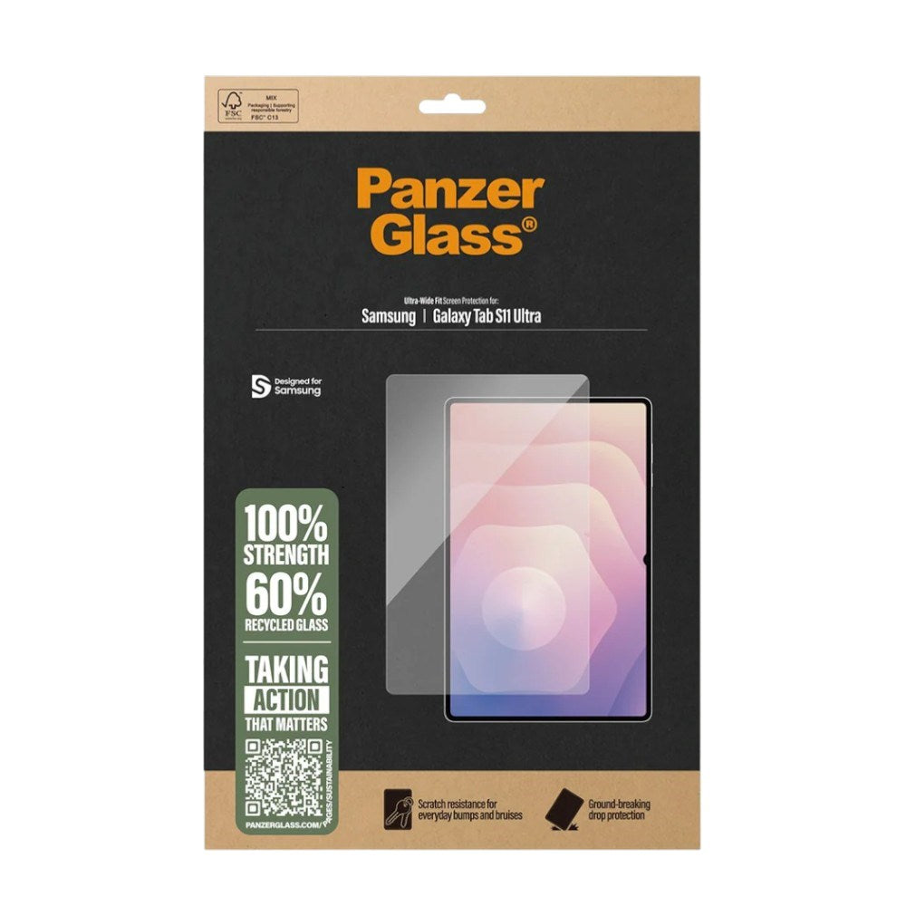 Samsung Galaxy Tab S11 Ultra PanzerGlass Ultra-Wide Fit Skjermbeskyttelse - Gjennomsiktig