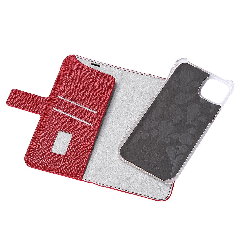 Onsala iPhone 14 Plus ONSALA Fashion Collection PU Skinn Flipdeksel med Magnet & Lommebok - Red