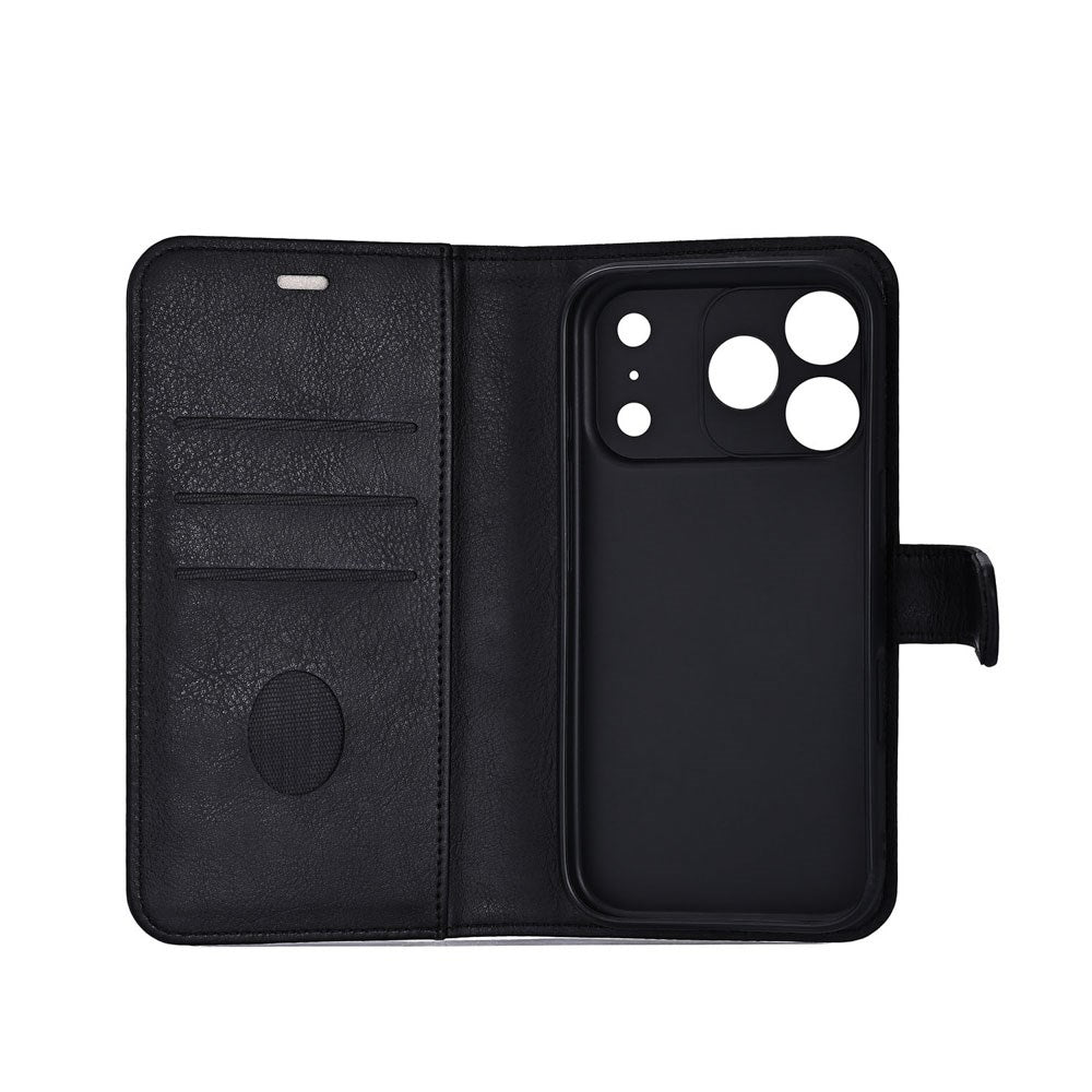RadiCover iPhone 17 Pro Anti Stråling Kunstskinn Flip Deksel med Lommebok - Svart