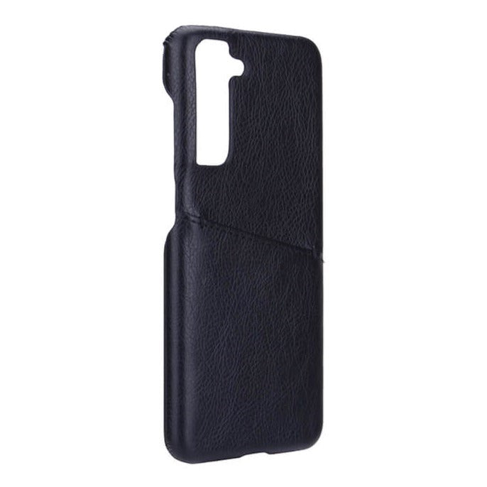 Samsung Galaxy S21 FE (5G) Onsala Collection Vegansk Skinn Deksel med Kortlomme - Svart