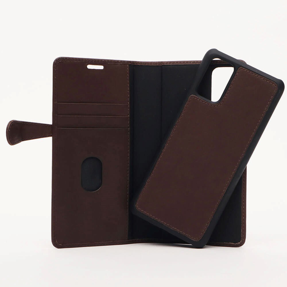 Samsung Galaxy S20+ (Plus) Buffalo 2-i-1 Ekte Skinn Flip Deksel - Brun