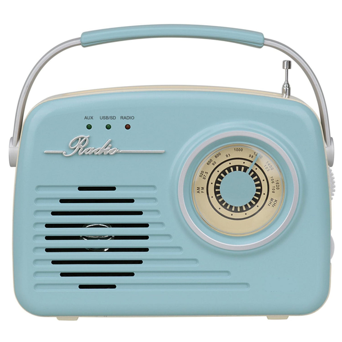 Setty Retro Bluetooth Høyttaler m. Radio - Blå
