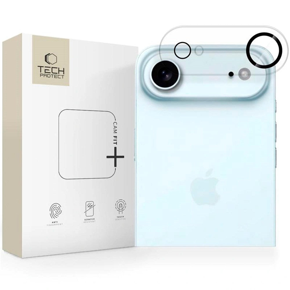 iPhone Air Tech-Protect Cam Fit+ Kameralinsebeskyttelsesglass - Gjennomsiktig