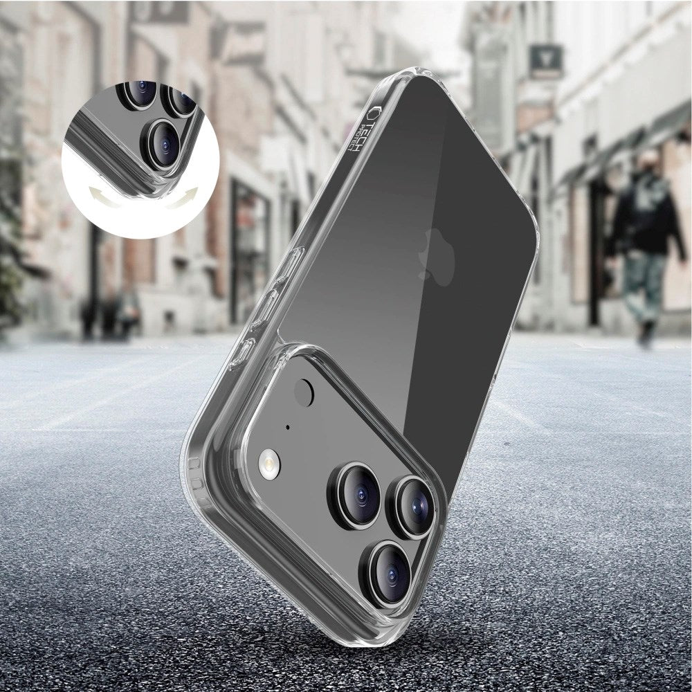 iPhone 17 Pro Tech-Protect Flexair Hybrid Deksel - Gjennomsiktig
