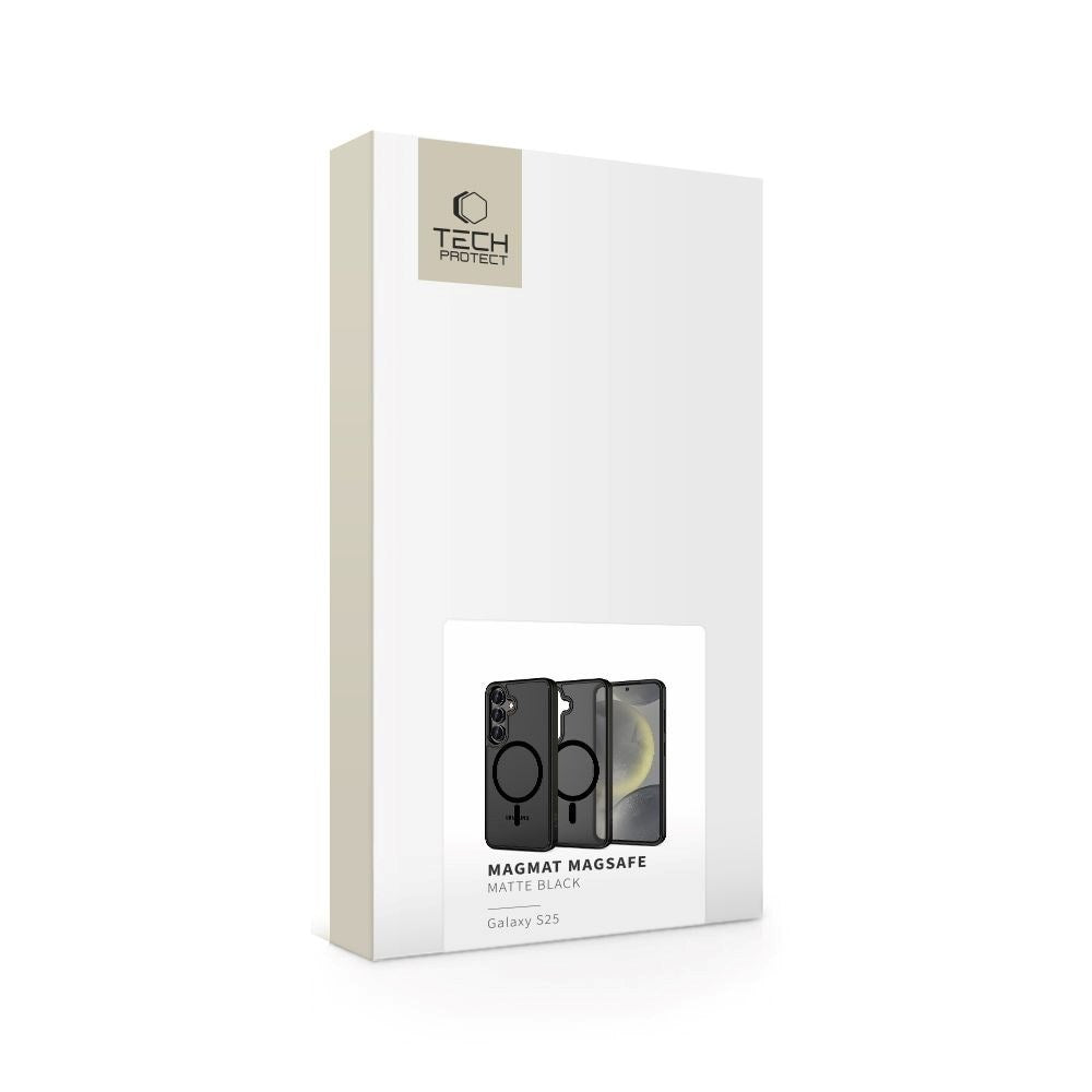 Samsung Galaxy S25 Tech-Protect Magmat Deksel - MagSafe Kompatibel - Matt Svart