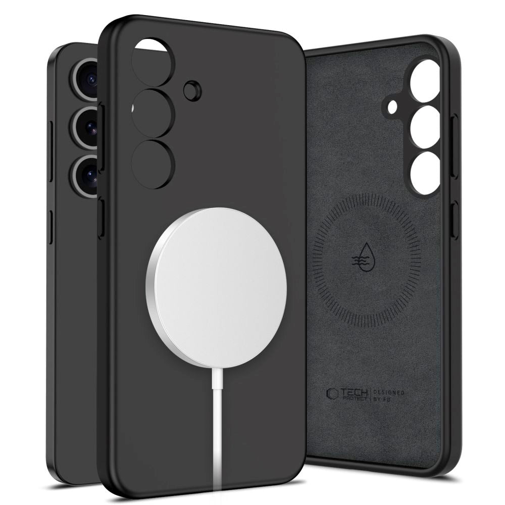 Samsung Galaxy S25+ (Plus) Tech-Protect Silikon Deksel - MagSafe Kompatibel - Svart