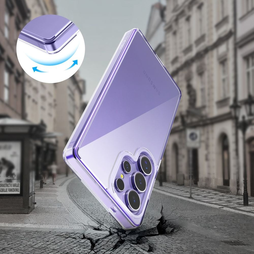 Samsung Galaxy S25 Ultra Tech-Protect Flexair Hybrid Deksel - Gjennomsiktig