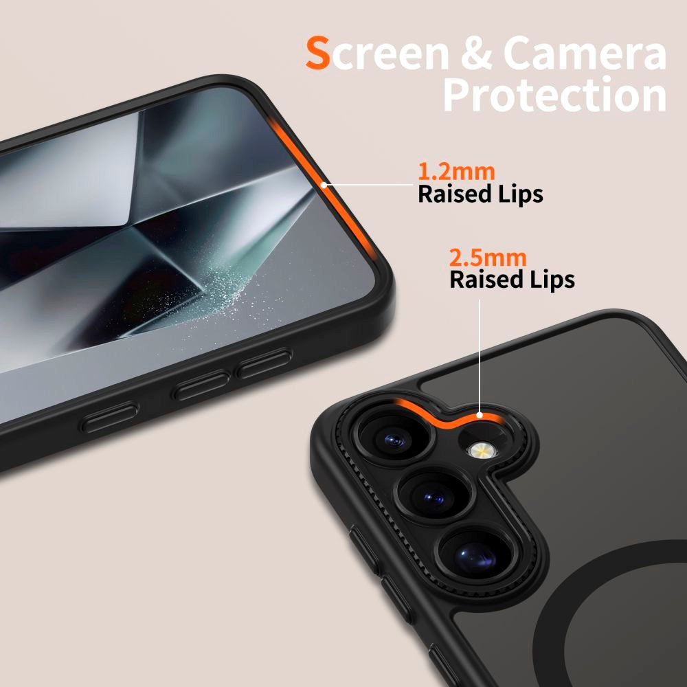 Samsung Galaxy S25 Tech-Protect MagCam Deksel - MagSafe Kompatibel - Matt Svart