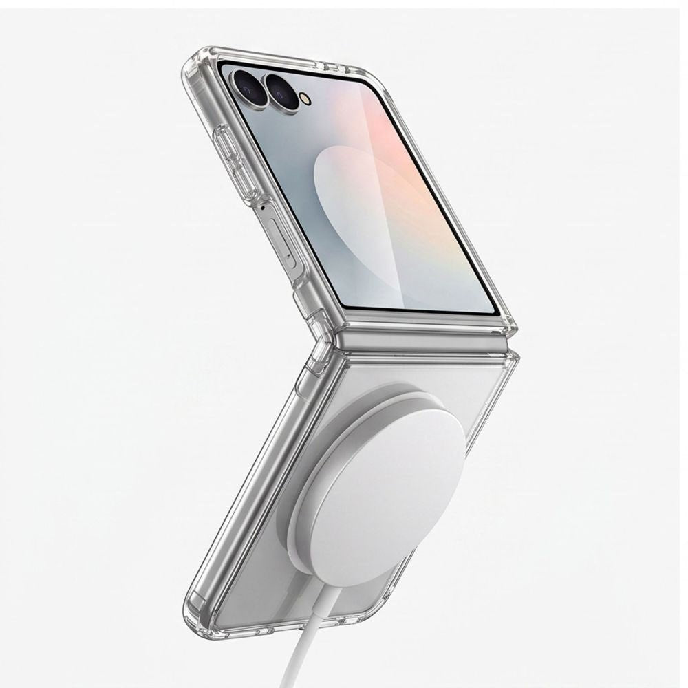 Samsung Galaxy Z Flip8 Tech-Protect Flexair Hybrid Deksel - MagSafe Kompatibel - Gjennomsiktig