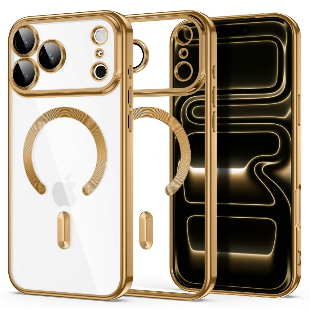 iPhone 18 Pro / 17 Pro Tech-Protect MagFlex Deksel - MagSafe Kompatibel - Gjennomsiktig / Gull