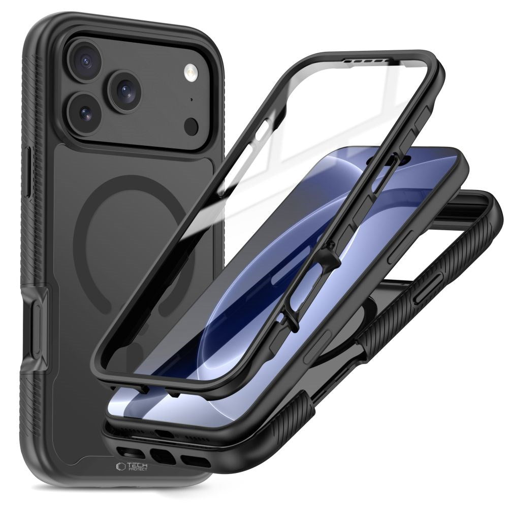 iPhone 18 Pro Max / 17 Pro Max Tech-Protect Defense Deksel med Skjermbeskytter - MagSafe Kompatibel - Matte Black