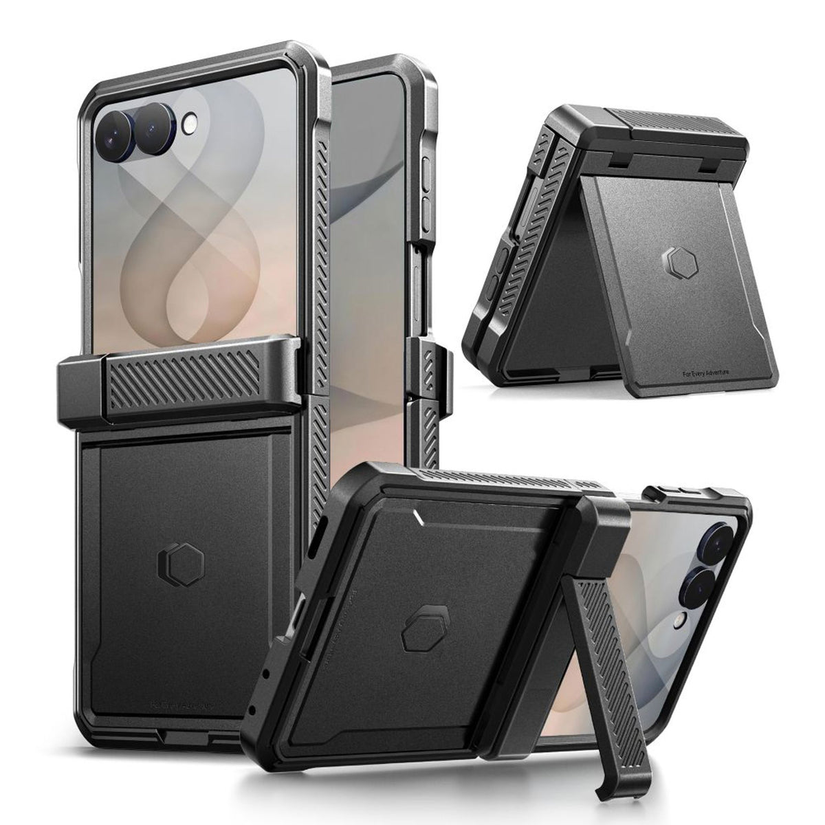 Samsung Galaxy Z Flip8 Tech-Protect Kevlar Pro Deksel - Svart