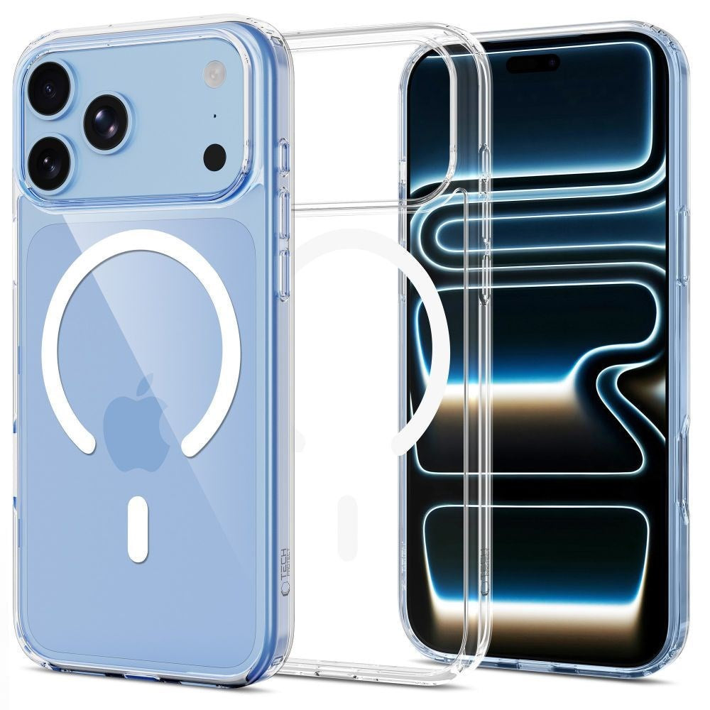 iPhone 18 Pro / 17 Pro Tech-Protect FlexAir Hybrid Deksel med 2 Stk. Skjermbeskyttelse - MagSafe Kompatibel - Gjennomsiktig