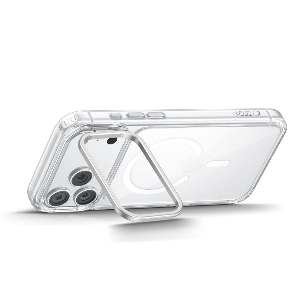 iPhone 18 Pro / 17 Pro Tech-Protect MagStand CC Deksel - MagSafe Kompatibel - Gjennomsiktig