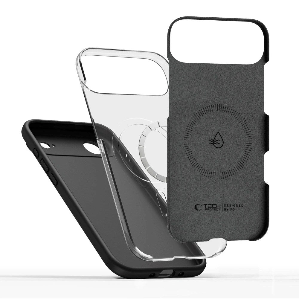iPhone Air Tech-Protect Silicone Deksel - MagSafe Kompatibel - Svart