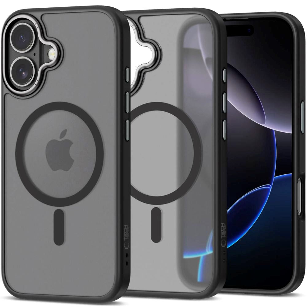 iPhone 17 Tech-Protect MagEdge Hybrid Deksel - MagSafe Kompatibel - Matt Svart