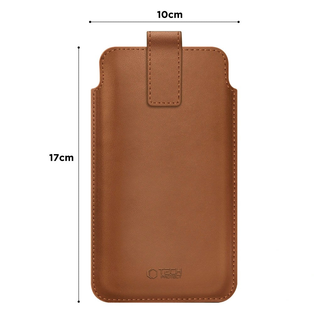 Tech-Protect Universal Mobilveske - 17 x 10 cm - Brun