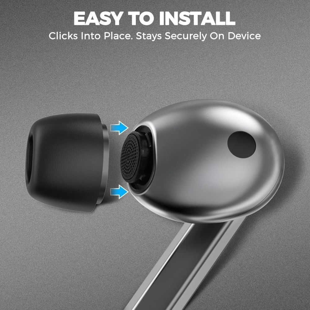Samsung Galaxy Buds4 Pro / 3 Pro Tech-Protect Sett med Ørepropper - S / M / L - Svart