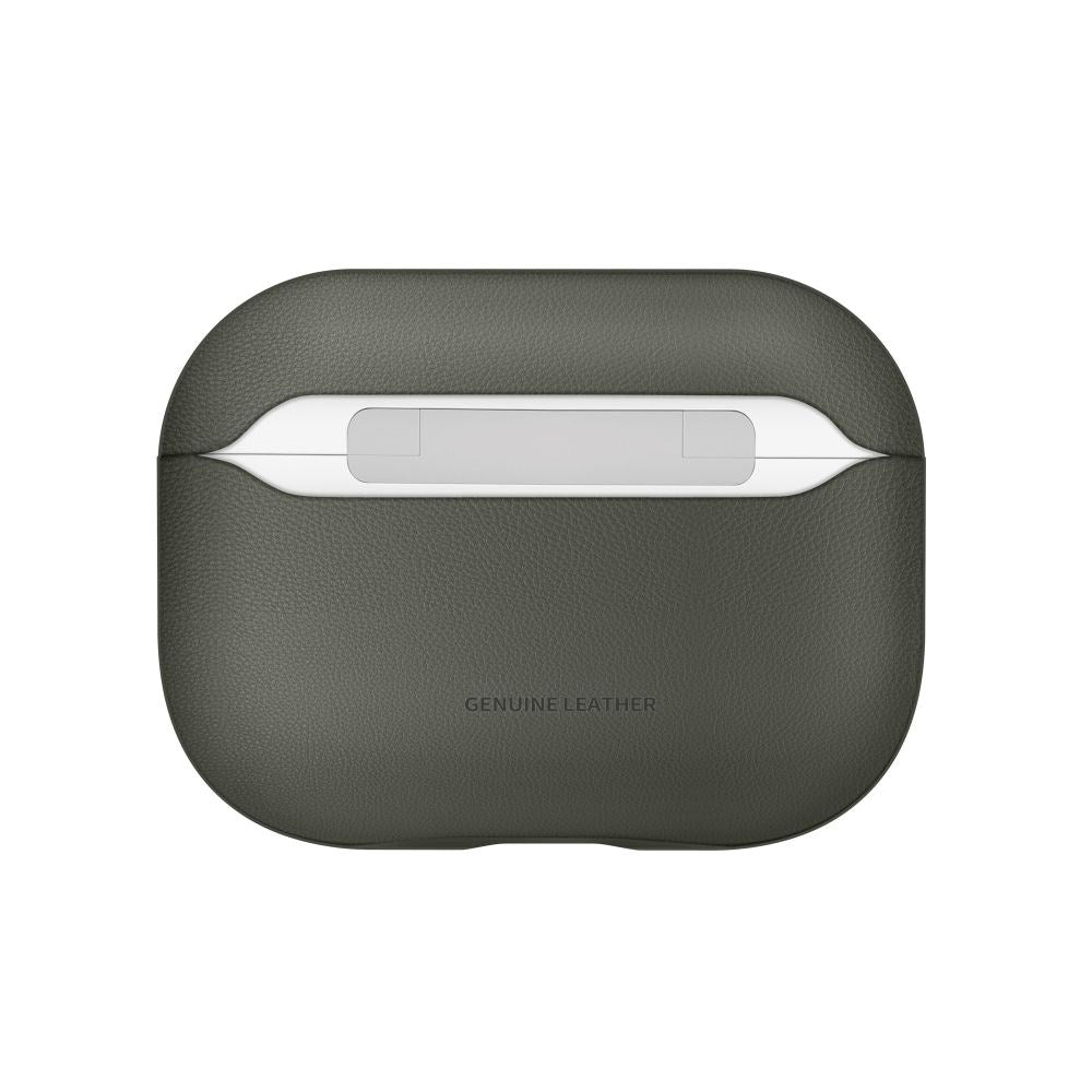 Apple AirPods Pro (3. gen.) Tech-Protect NaturalFit Kunstskinn Deksel m. Rem - Grønn