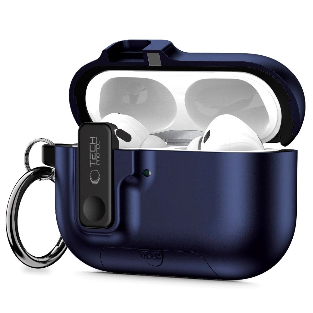 Apple AirPods Pro (3. gen.) Tech-Protect Slim Hook Deksel - Mørkblå