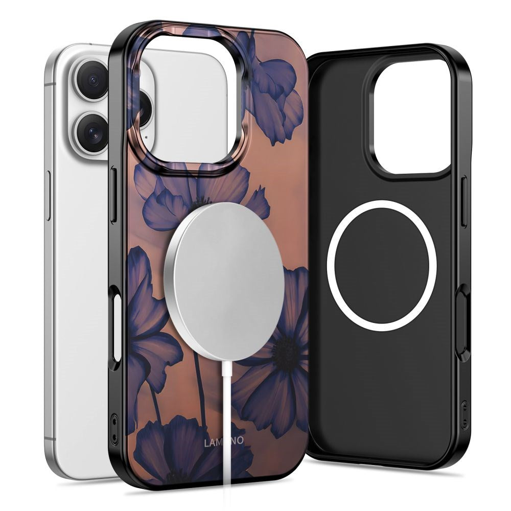 iPhone 16 Pro Max Tech-Protect Lamano Deksel - MagSafe Kompatibel - Velvet Night