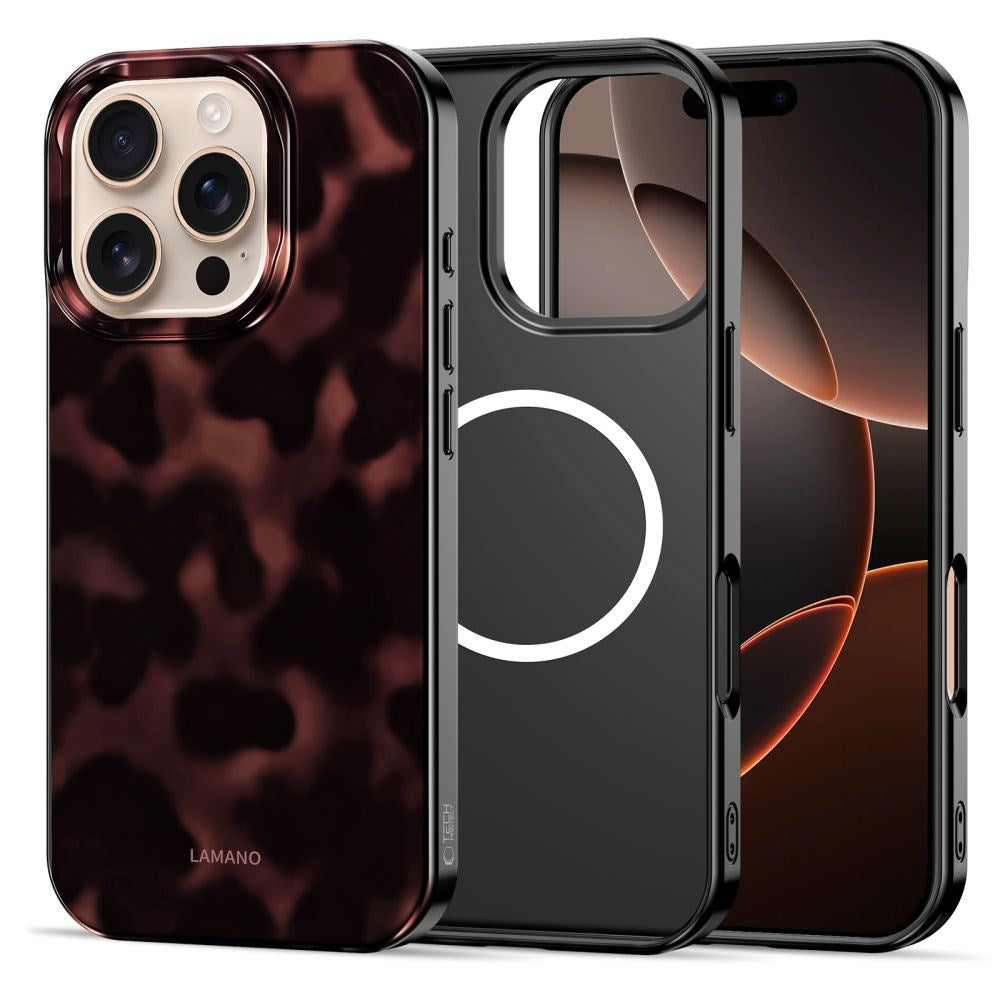 iPhone 16 Pro Tech-Protect Lamano Deksel - MagSafe Kompatibel - Panther