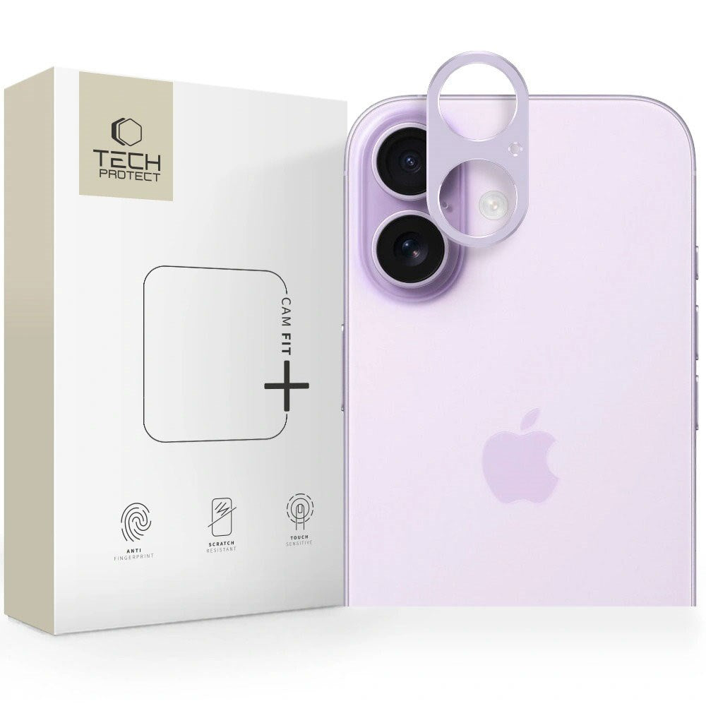 iPhone 17 Tech-Protect CamAlloy Fit+ Kameralinsebeskyttelsesdeksel - Lilla