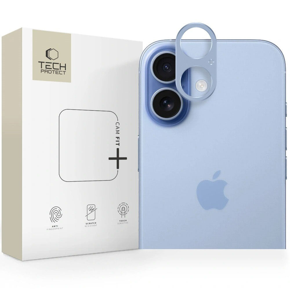 iPhone 17 Tech-Protect CamAlloy Fit+ Kameralinsebeskyttelsesdeksel - Blå