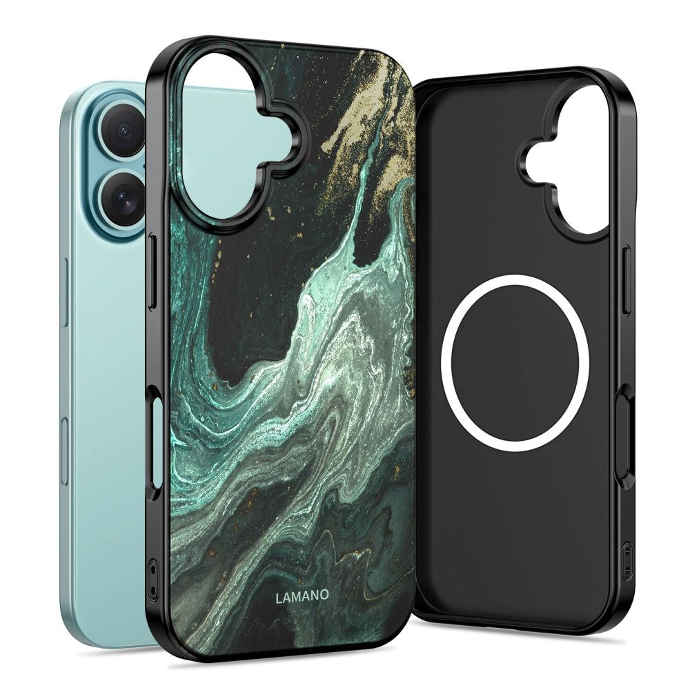 iPhone 16 Tech-Protect Lamano Deksel - MagSafe Kompatibel - Verde Aura