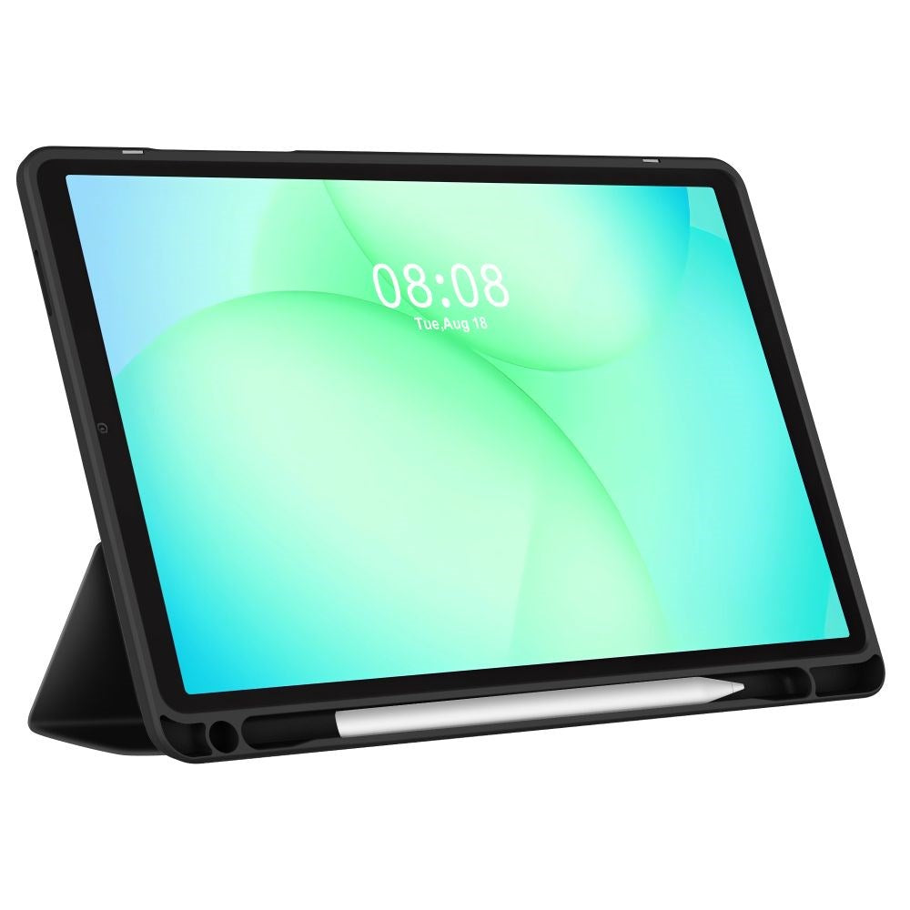 Samsung Galaxy Tab A11 / A9 Tech-Protect SC Pen Hybrid Flip Deksel m. Stylus Holder - Svart / Gjennomsiktig