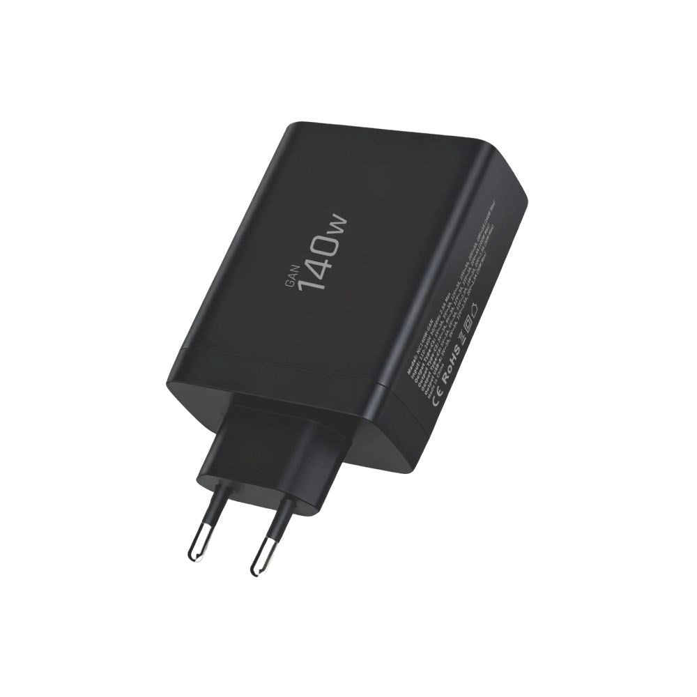 Tech-Protect 140W GaN Vegglader m. 1 x USB-A & 3 x USB-C – Svart