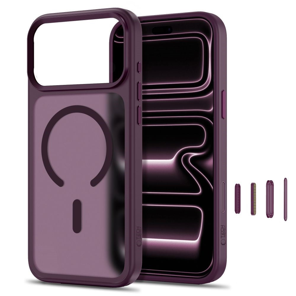 iPhone 18 Pro / 17 Pro Tech-Protect MagMat Deksel - MagSafe Kompatibel - Matt Rød