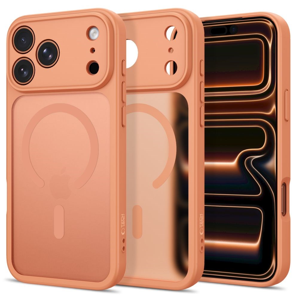 iPhone 17 Pro Max / 18 Pro Max Tech-Protect BasicMag Hybrid Deksel - MagSafe Kompatibel - Matt Oransje