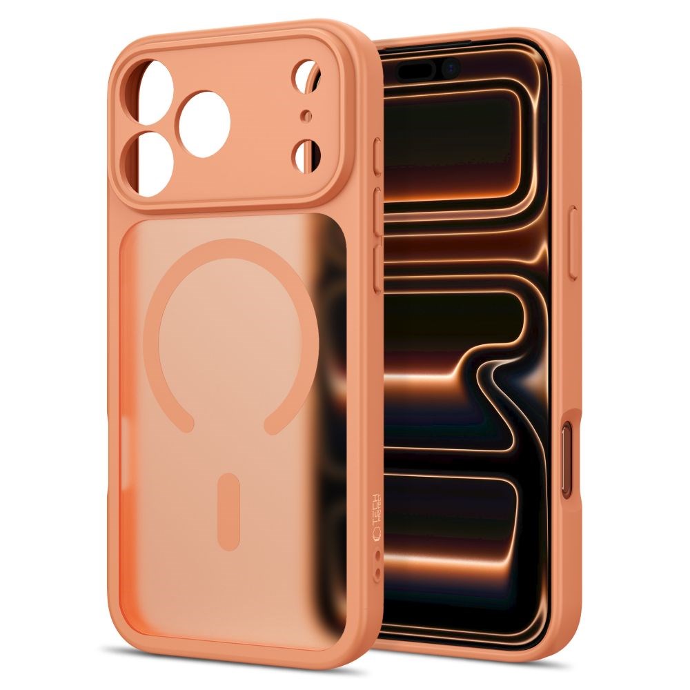 iPhone 17 Pro Max / 18 Pro Max Tech-Protect BasicMag Hybrid Deksel - MagSafe Kompatibel - Matt Oransje