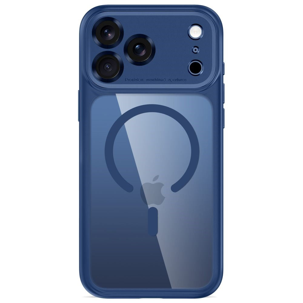 iPhone 18 Pro / 17 Pro Tech-Protect MagPeak Deksel - MagSafe Kompatibel - Mørkeblå / Gjennomsiktig