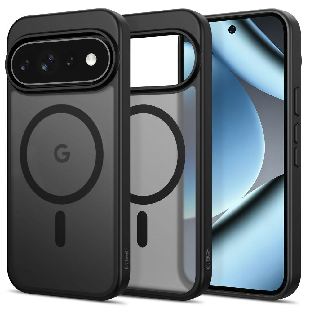 Google Pixel 11 / 11 Pro / 10 / 10 Pro / 9 / 9 Pro Tech-Protect MagMat Deksel - MagSafe Kompatibel - Matt Svart