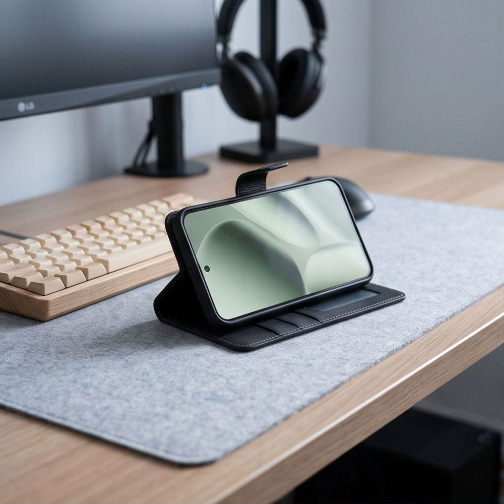 Google Pixel 11 Pro XL Tech-Protect Wallet Flip Deksel - Svart
