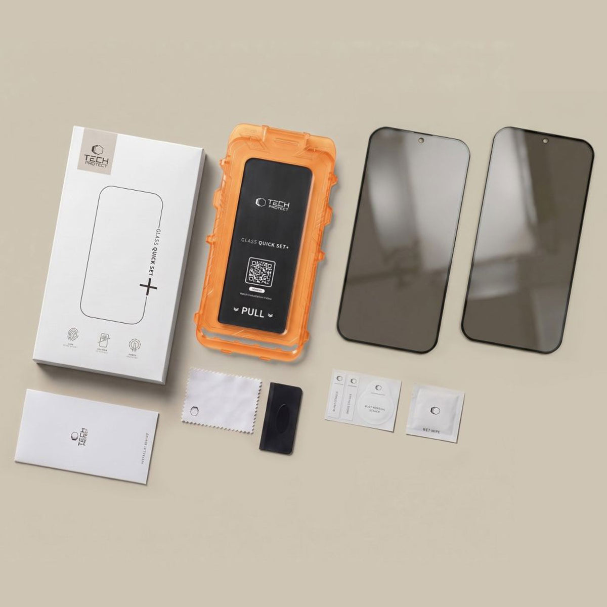 Samsung Galaxy A18 (4G / 5G) Tech-Protect Quick Set Spy+ Privacy Beskyttelsesglass - 2 stk - Gjennomsiktig