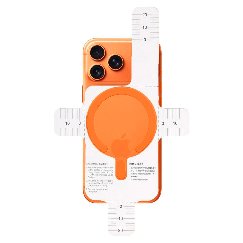 Tech-Protect Magnetisk MagSafe Ring m. Installationsramme – Oransje