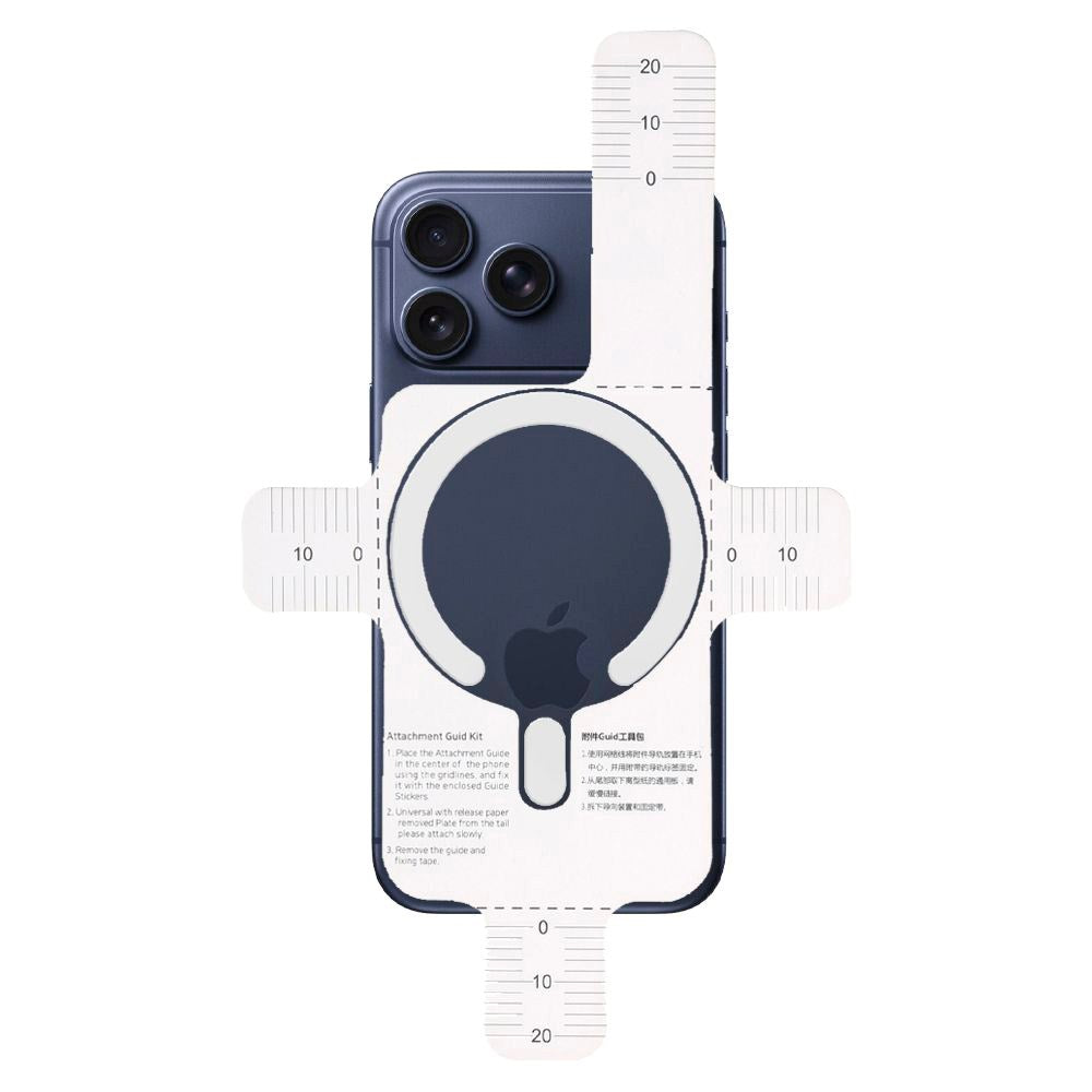 Tech-Protect Magnetisk MagSafe Ring m. Installationsramme – Hvit