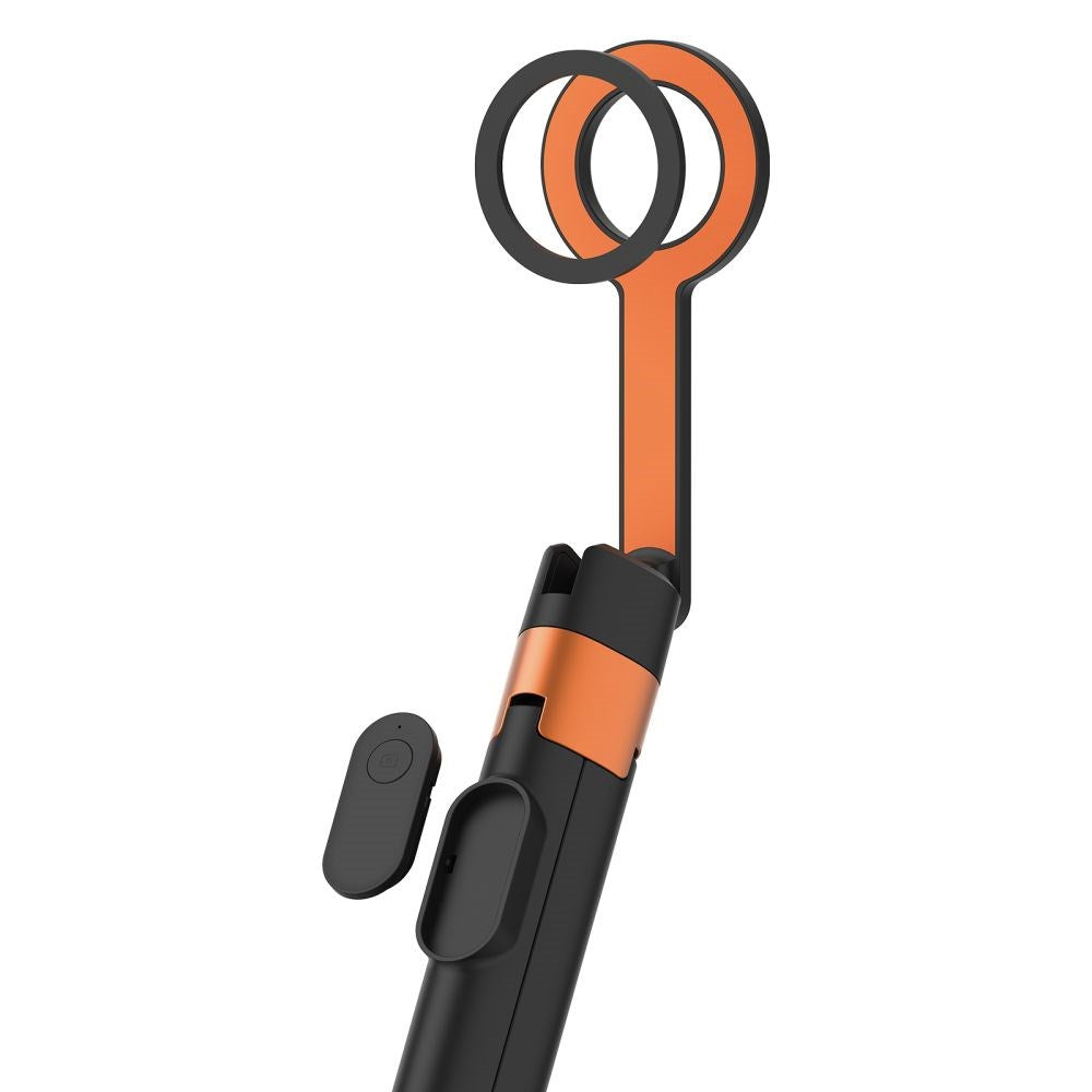 Tech-Protect L10S Bluetooth Tripod Selfie Stick – MagSafe Kompatibel – Svart / Oransje