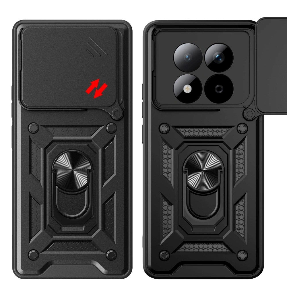 Xiaomi Redmi Note 15 Pro Tech-Protect Camshield Deksel med Magnetisk Ring & Stativfunksjon - Svart