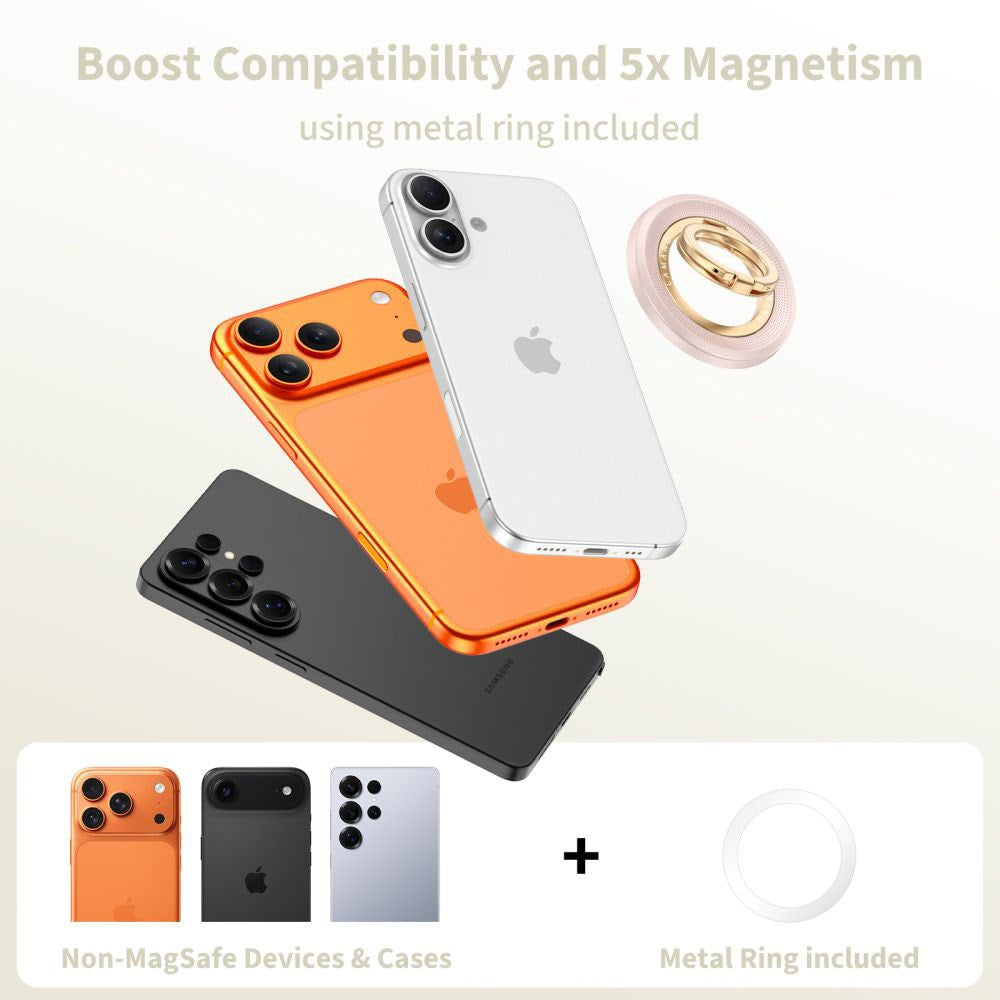 Tech-Protect Lamano Magnetisk Mobil Ring - MagSafe Kompatibel - Rosa / Gull