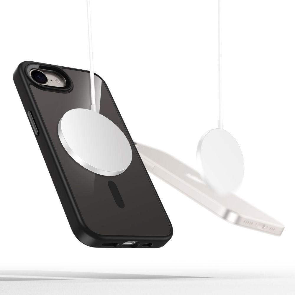 iPhone 17e / 16e Tech-Protect Magmat Deksel - MagSafe Kompatibel - Gjennomsiktig / Svart